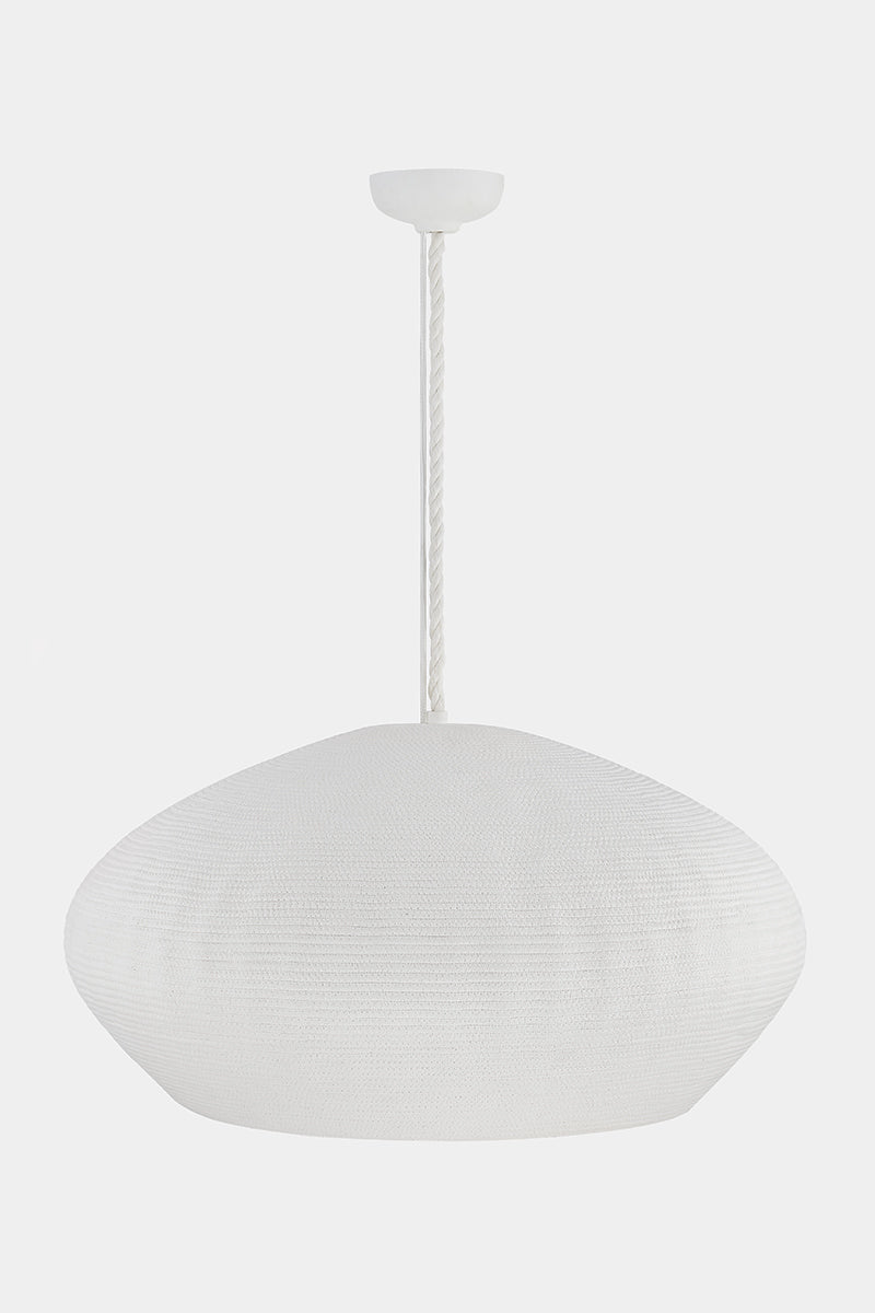 Hudson Valley Ferndale 36" Pendant in Gesso White, room setting 1
