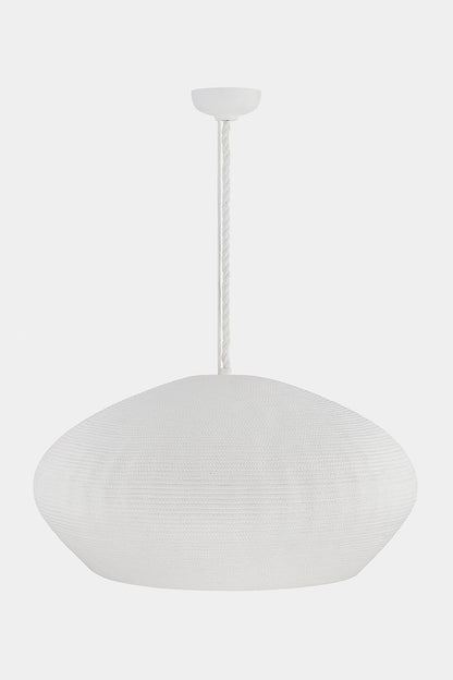 Hudson Valley Ferndale 36" Pendant in Gesso White, room setting 1