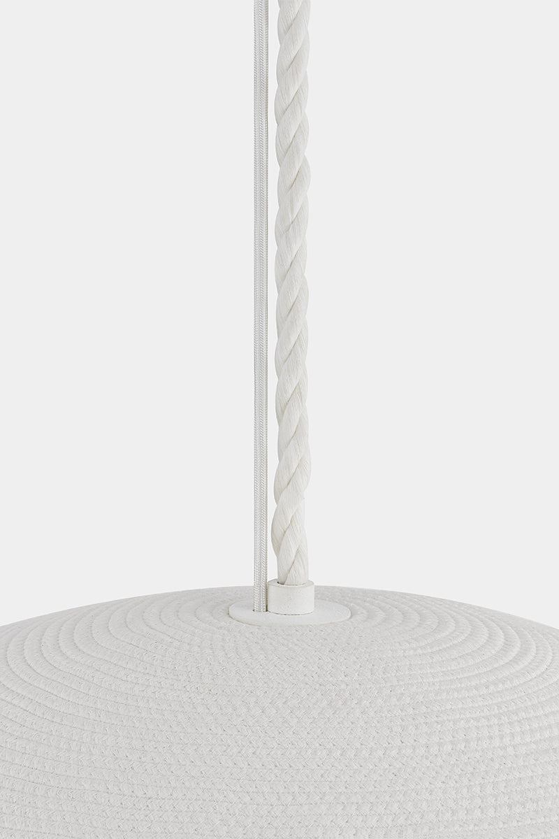 Hudson Valley Ferndale 36" Pendant in Gesso White, room setting 2