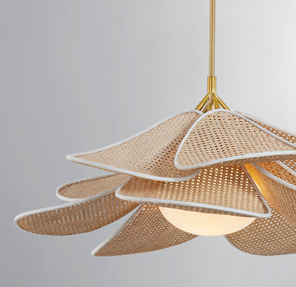Hudson Valley Florina 44" Pendant in Aged Brass, room setting 1