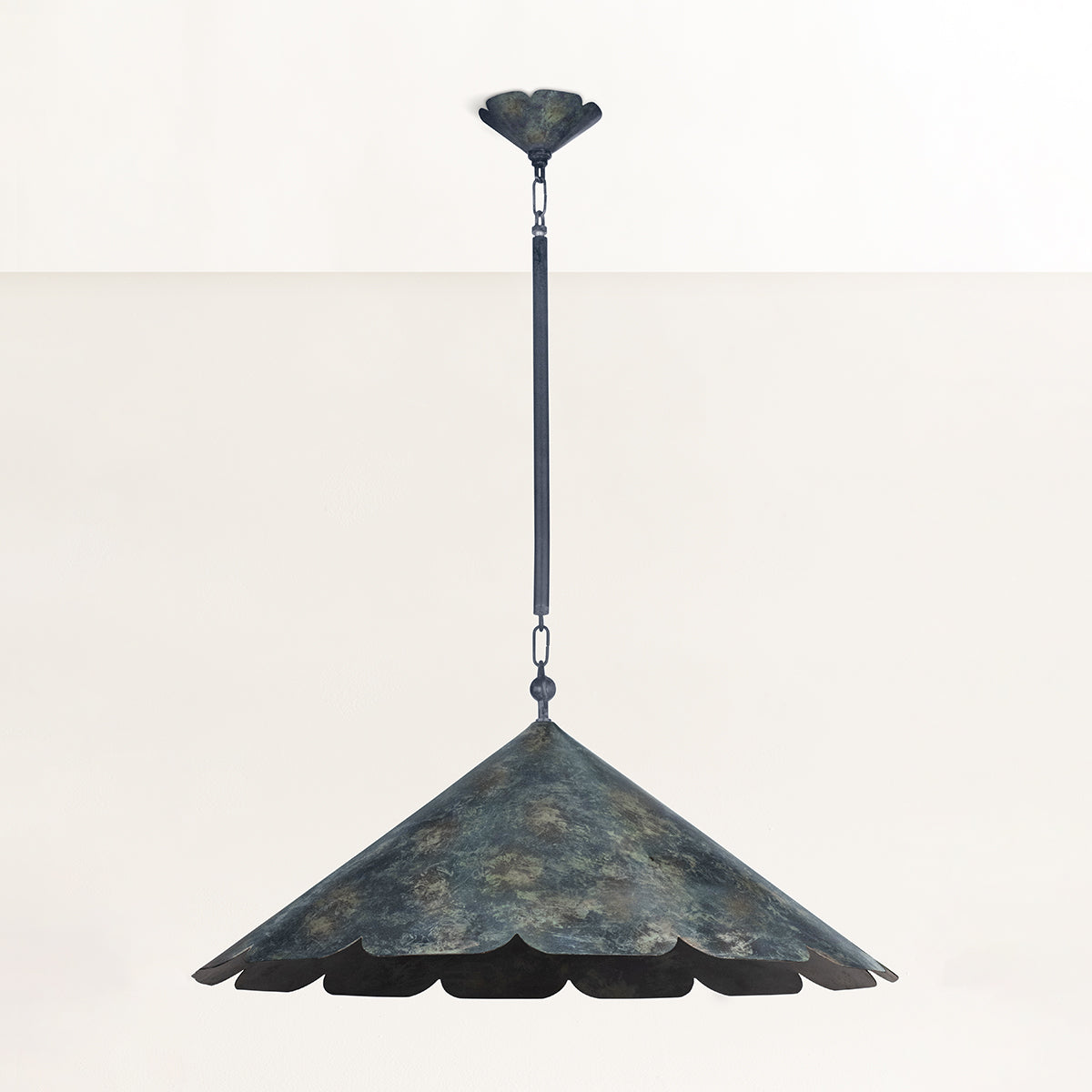 Hudson Valley Folly Beach 32" Pendant in Verdigris, alternate view 1