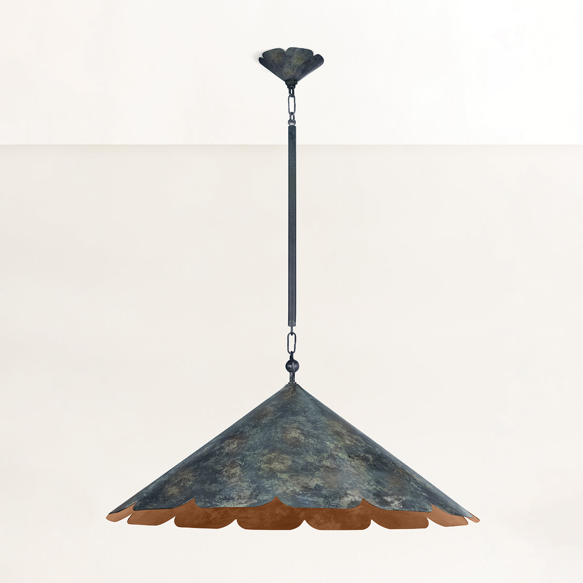 Hudson Valley Folly Beach 32" Pendant in Verdigris, alternate view 2