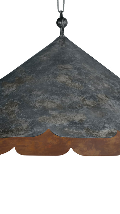 Hudson Valley Folly Beach 32" Pendant in Verdigris, room setting 1