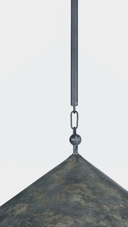 Hudson Valley Folly Beach 32" Pendant in Verdigris, room setting 3