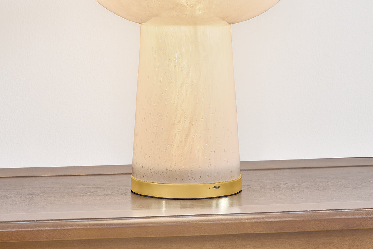 Hudson Valley Fords Table Lamp Aged Brass detail view 1