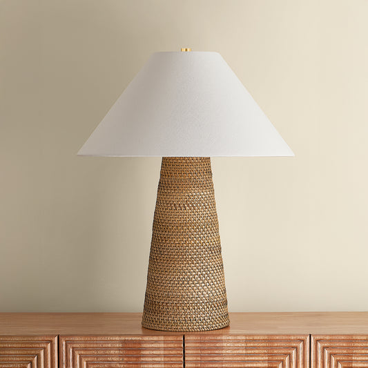 Hudson Valley Forest Heights Table Lamp in Aged Brass, alternate view 1