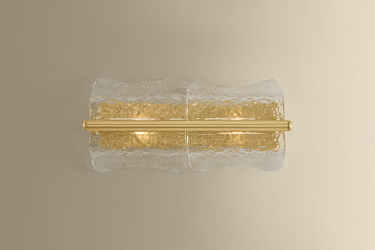 Hudson Valley Fosterdale 2-Light Wall Sconce in Aged Brass, room setting 1