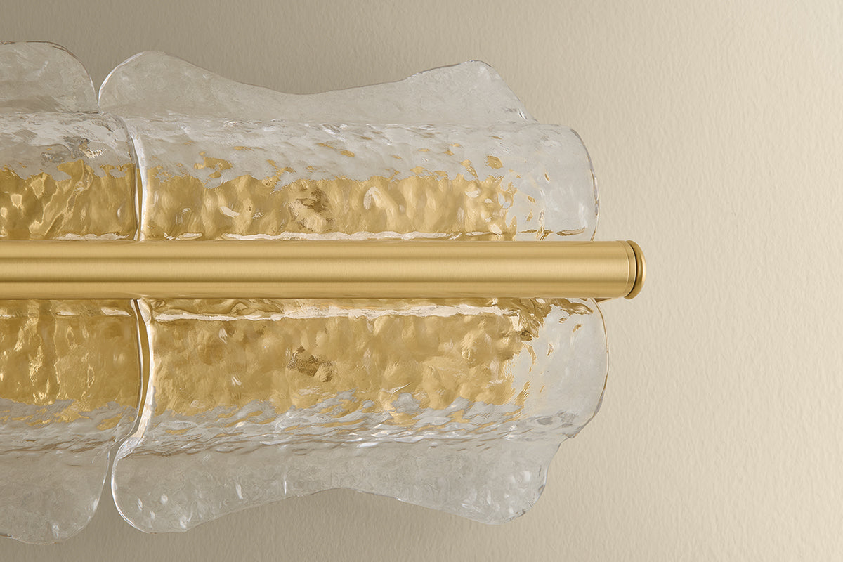 Hudson Valley Fosterdale 2-Light Wall Sconce in Aged Brass, room setting 3