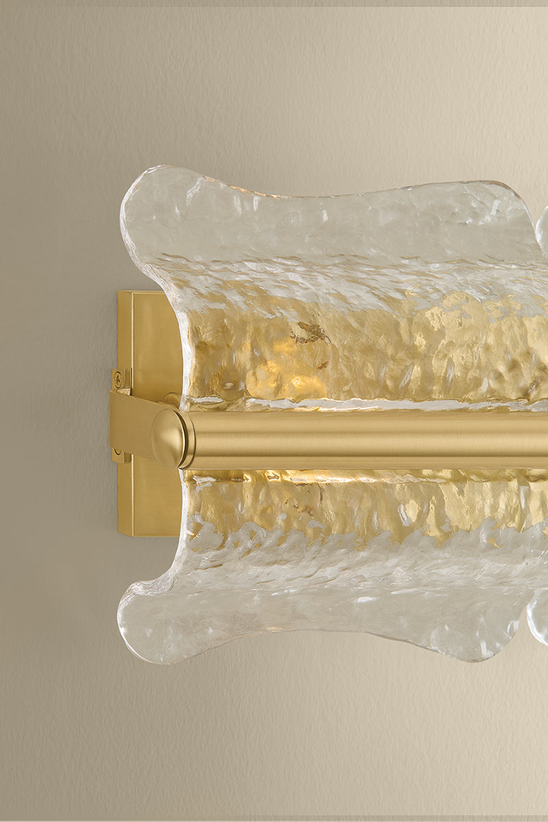 Hudson Valley Fosterdale 2-Light Wall Sconce in Aged Brass, room setting 5