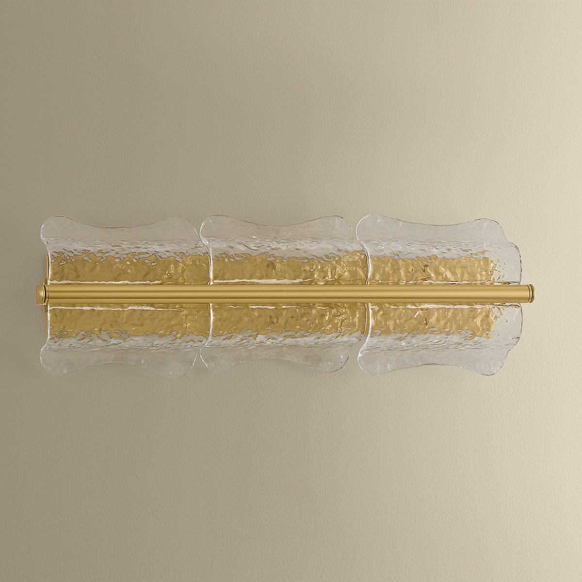 Hudson Valley Fosterdale 3-Light Wall Sconce in Aged Brass, alternate view 1