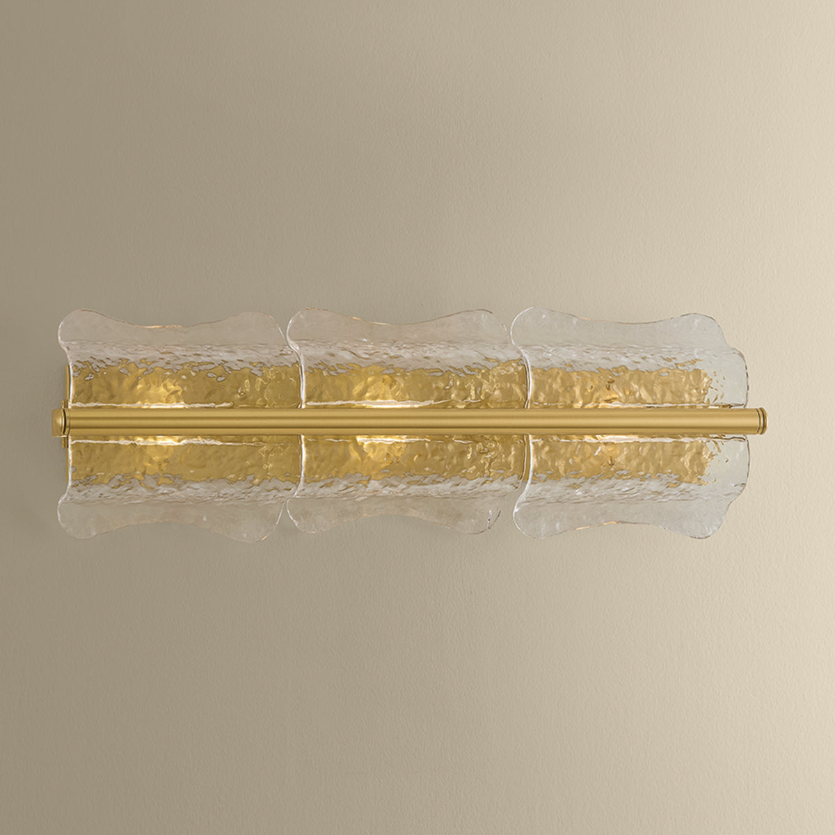 Hudson Valley Fosterdale 3-Light Wall Sconce in Aged Brass, alternate view 3