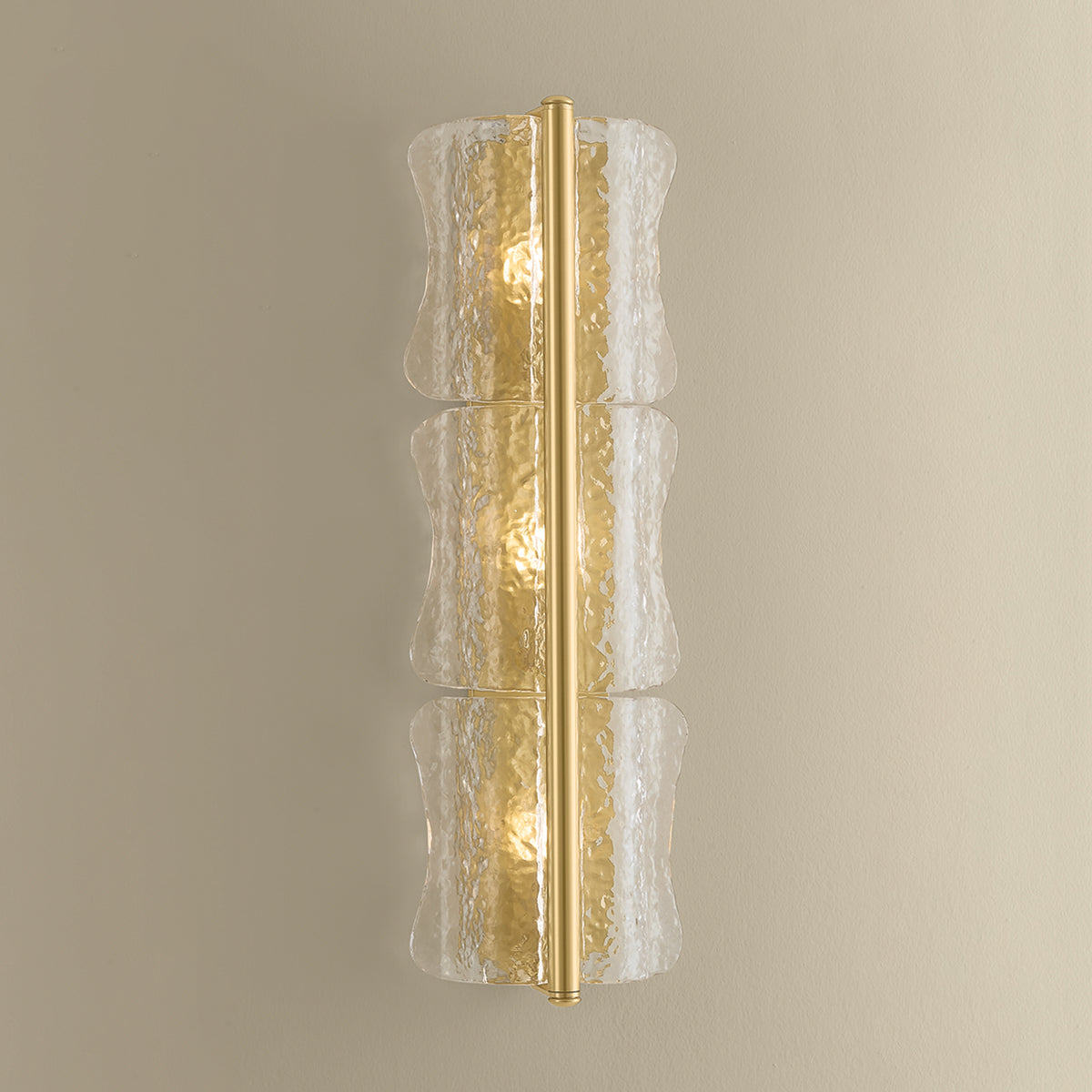 Hudson Valley Fosterdale 3-Light Wall Sconce in Aged Brass, alternate view 4