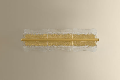 Hudson Valley Fosterdale 3-Light Wall Sconce in Aged Brass, room setting 1