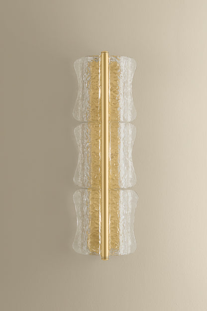 Hudson Valley Fosterdale 3-Light Wall Sconce in Aged Brass, room setting 2