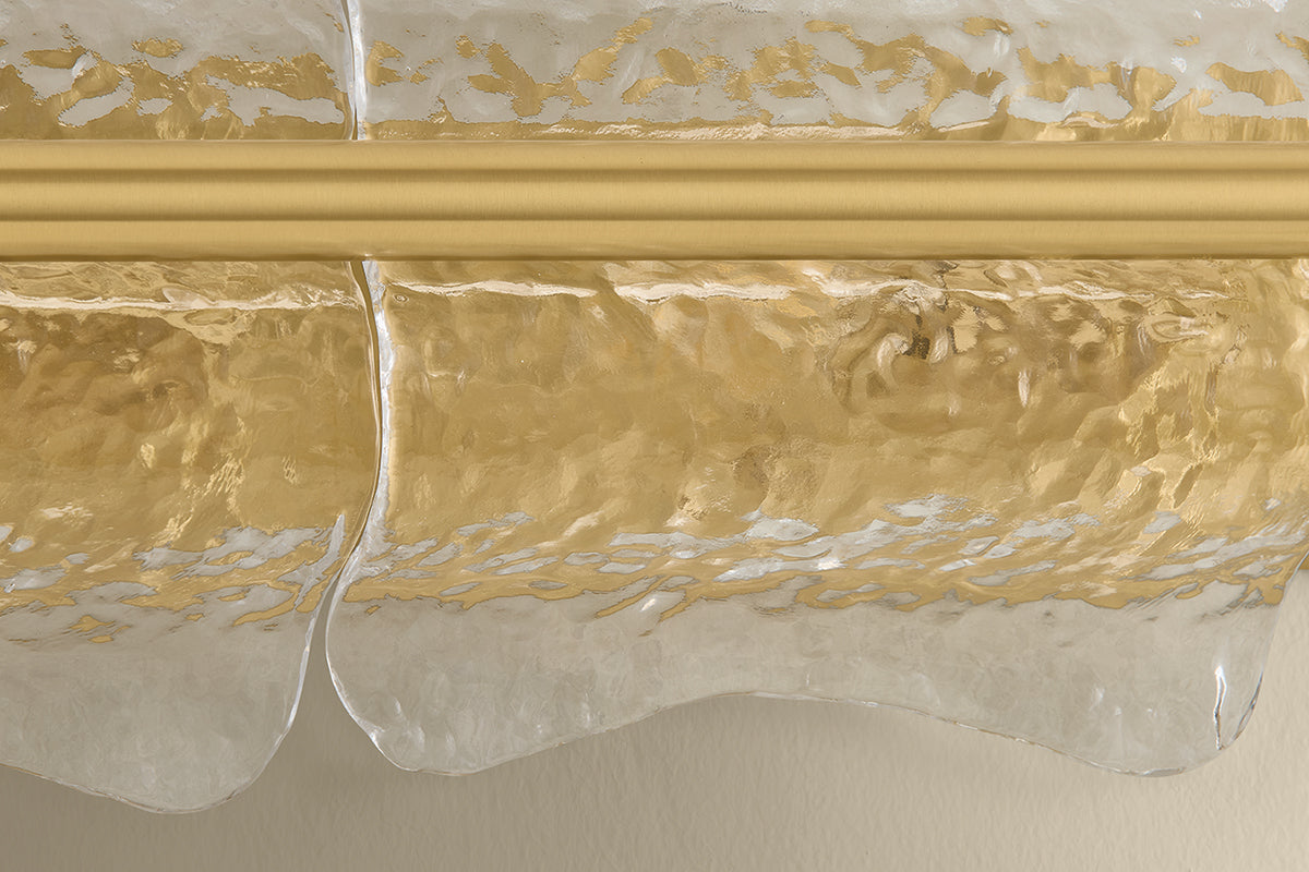 Hudson Valley Fosterdale 3-Light Wall Sconce in Aged Brass, room setting 3