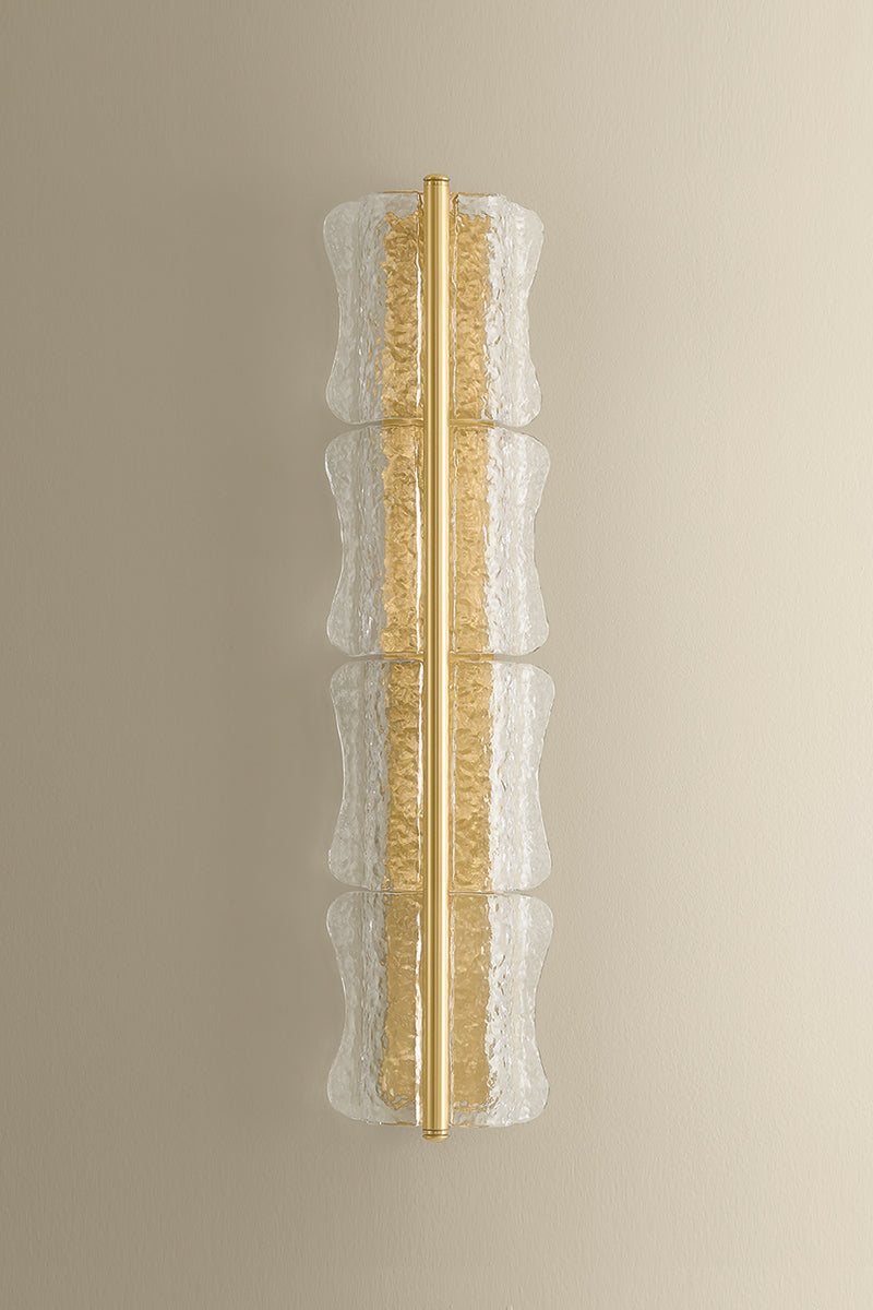 Hudson Valley Fosterdale 4-Light Wall Sconce in Aged Brass, room setting 2