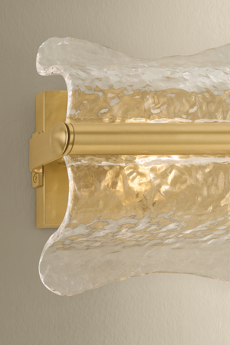 Hudson Valley Fosterdale 4-Light Wall Sconce in Aged Brass, room setting 3