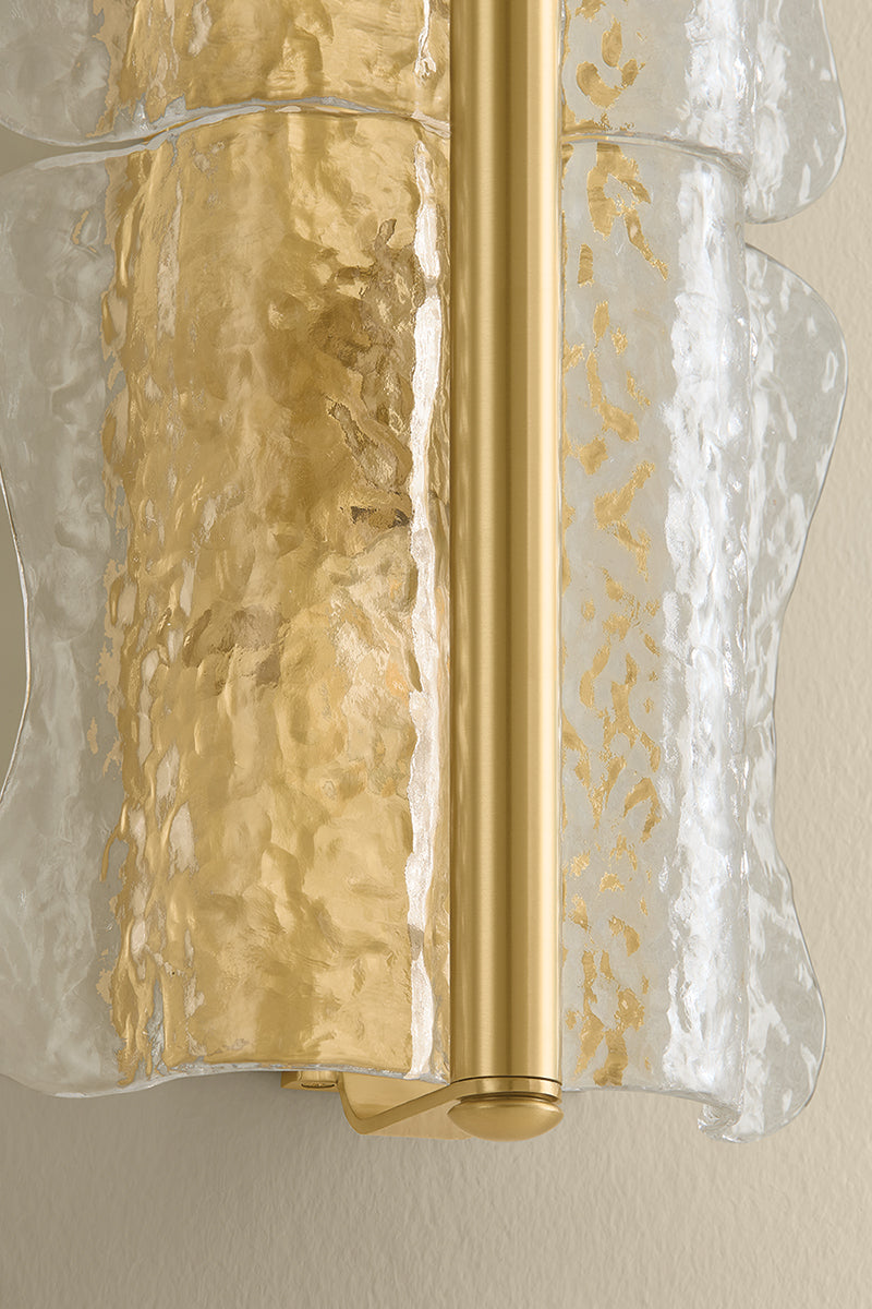Hudson Valley Fosterdale 4-Light Wall Sconce in Aged Brass, room setting 4