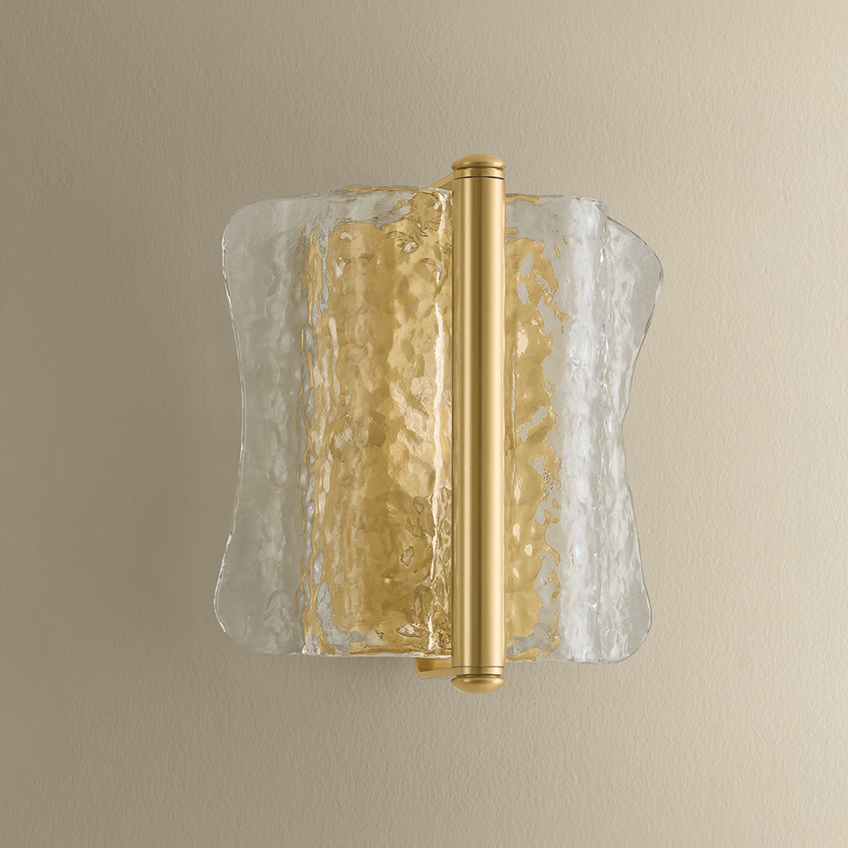 Hudson Valley Fosterdale Wall Sconce in Aged Brass, alternate view 2