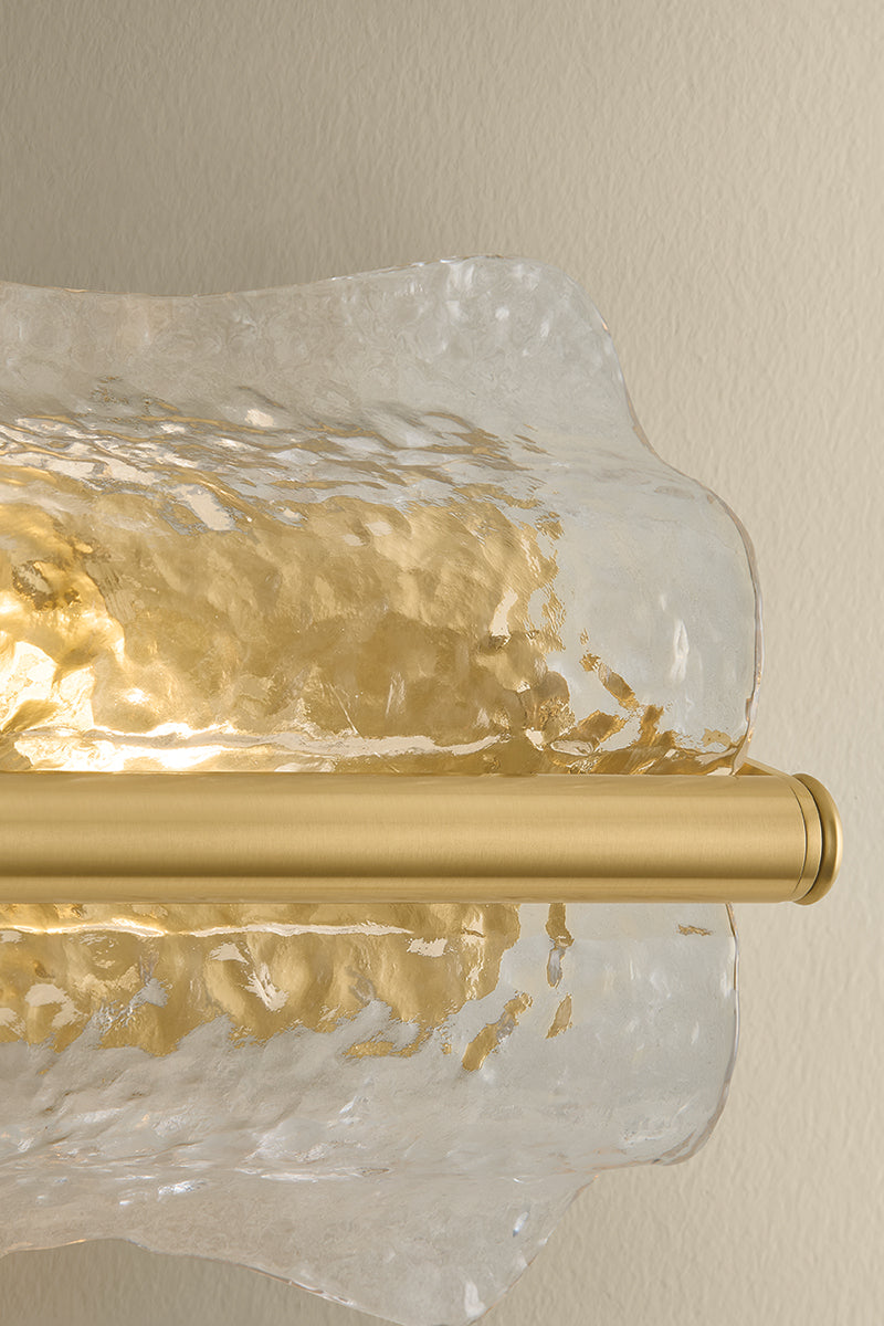 Hudson Valley Fosterdale Wall Sconce in Aged Brass, room setting 5