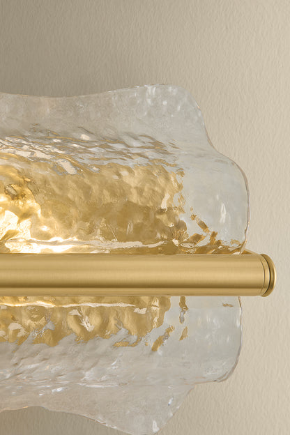 Hudson Valley Fosterdale Wall Sconce in Aged Brass, room setting 5