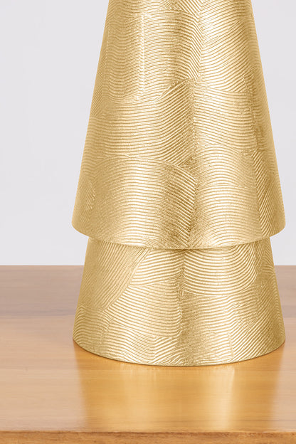 Hudson Valley Foxton Table Lamp in Vintage Gold Leaf, room setting 1