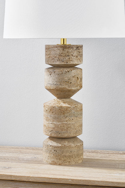 Hudson Valley Galeville Table Lamp in Aged Brass, room setting 2
