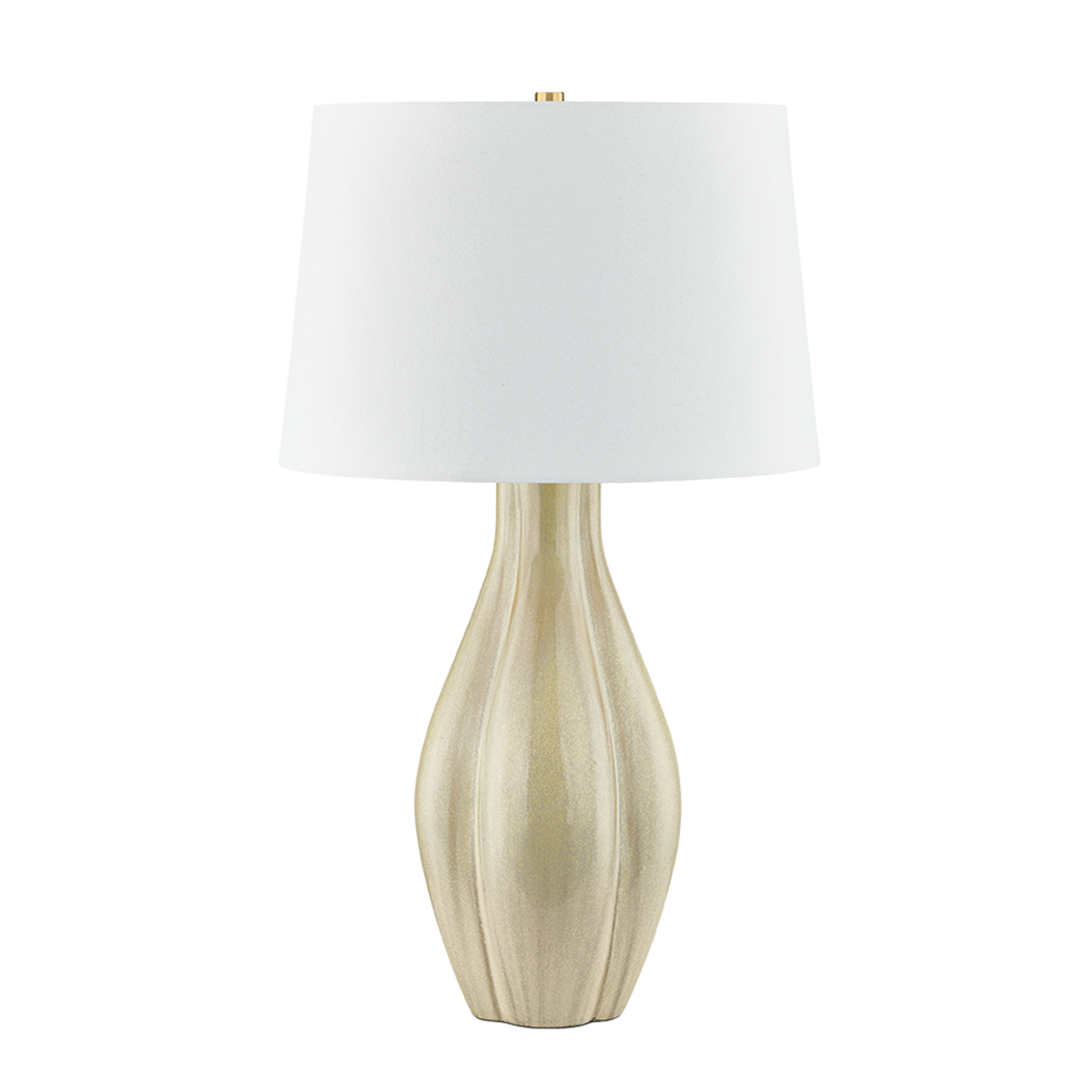 Hudson Valley Galloway Table Lamp Aged Brass/Ceramic Coastal Green
