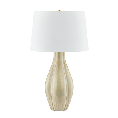 Hudson Valley Galloway Table Lamp Aged Brass/Ceramic Coastal Green