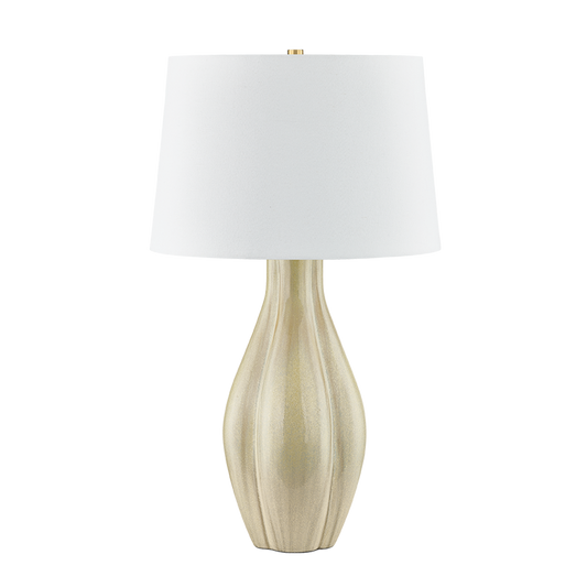 Hudson Valley Galloway Table Lamp Aged Brass/Ceramic Coastal Green