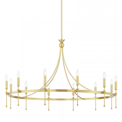 Hudson Valley Gates Chandelier Brass