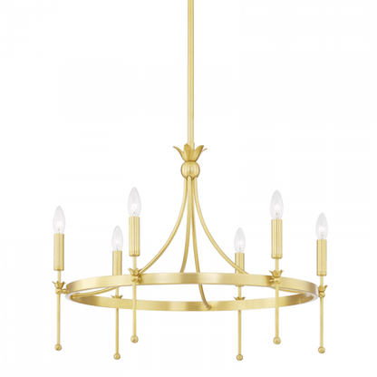 Hudson Valley Gates Chandelier Brass