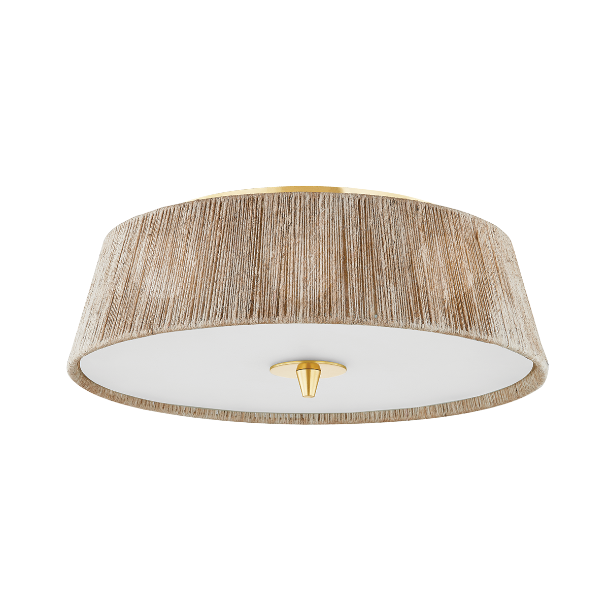 Hudson Valley George 3-Light Semi-Flush Mount Aged Brass