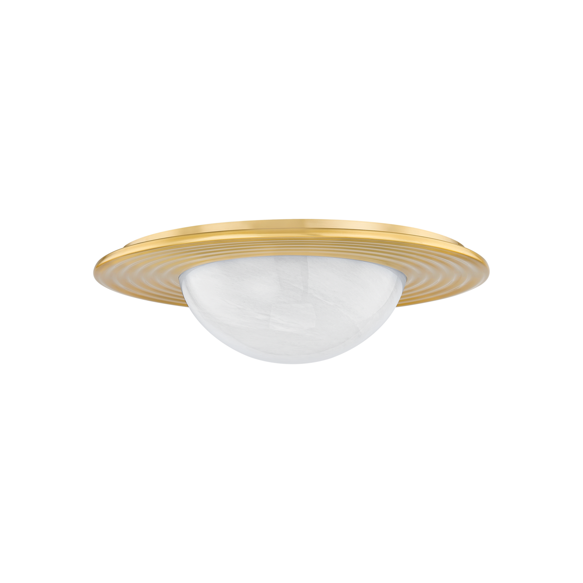Hudson Valley Geraldton 15.75" Flush Mount Aged Brass