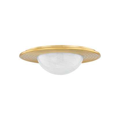 Hudson Valley Geraldton 15.75" Flush Mount Aged Brass