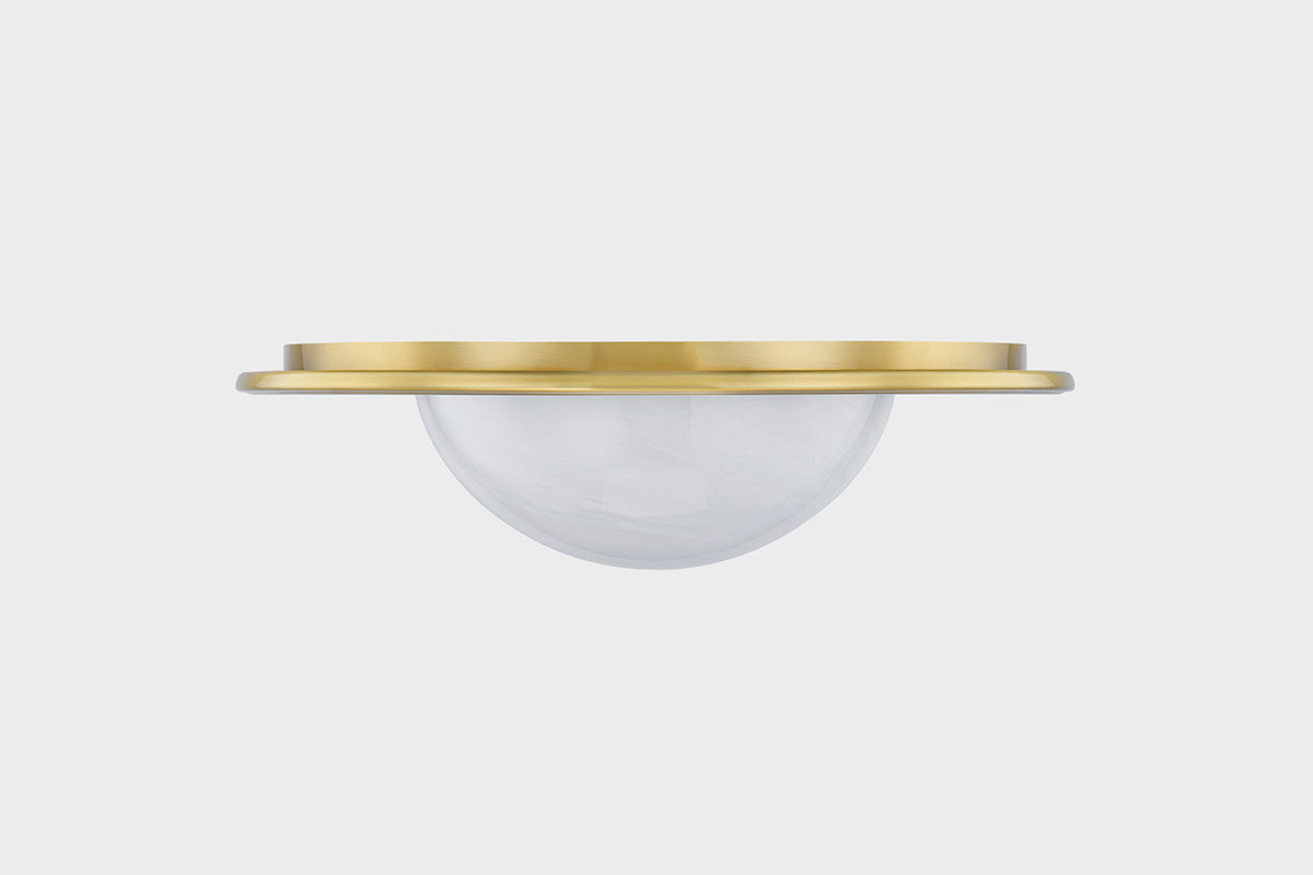 Hudson Valley Geraldton 15.75" Flush Mount Aged Brass detail view 3