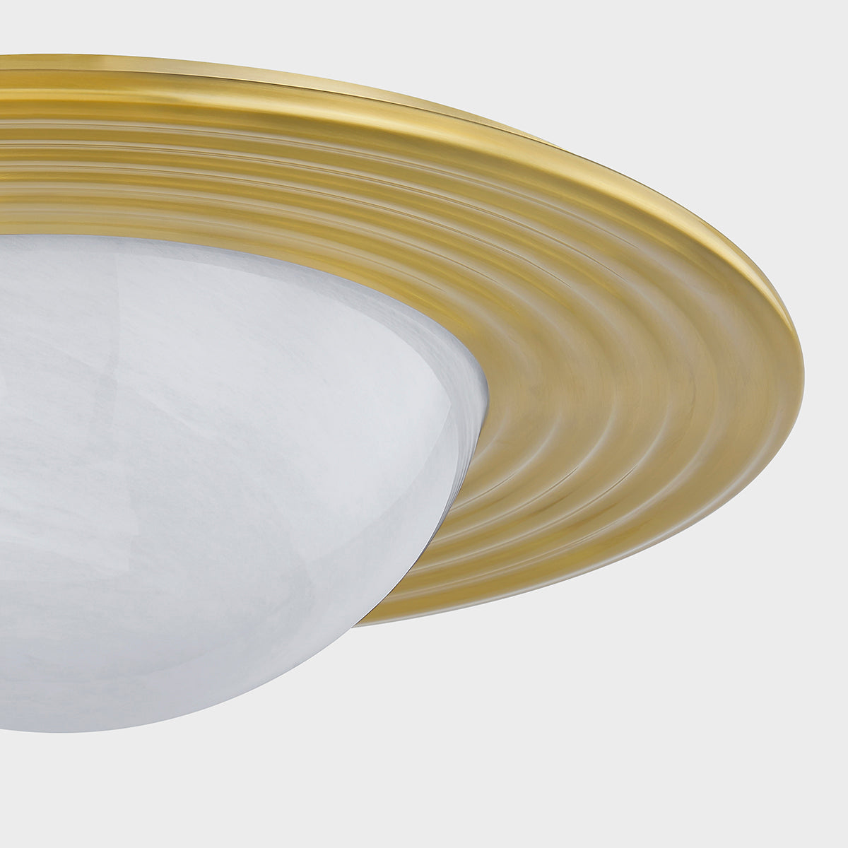 Hudson Valley Geraldton 15.75" Flush Mount Aged Brass detail view 4