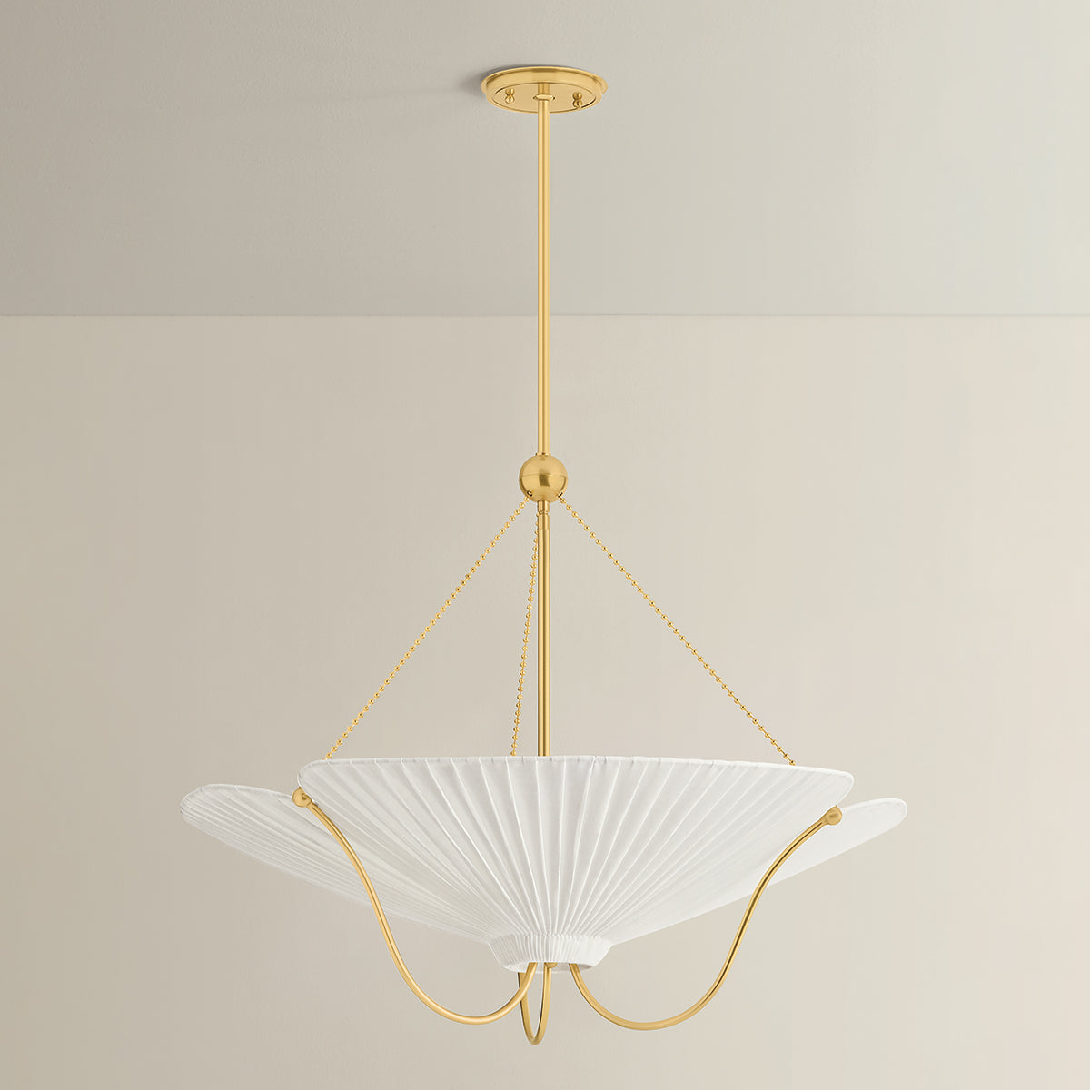 Hudson Valley Gerhard 3-Light Pendant in Aged Brass, alternate view 1