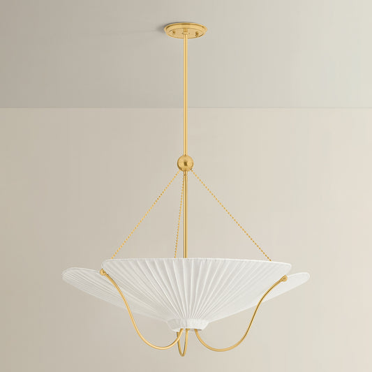 Hudson Valley Gerhard 3-Light Pendant in Aged Brass, alternate view 1