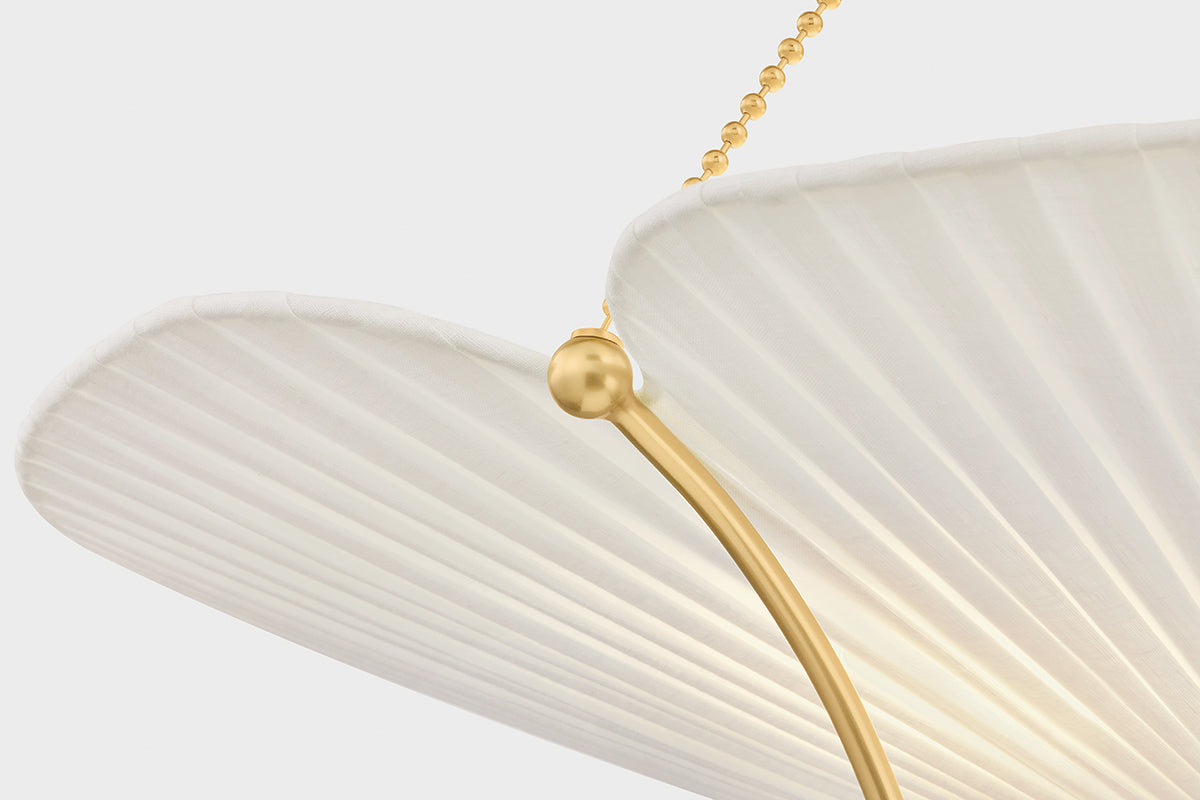 Hudson Valley Gerhard 3-Light Pendant in Aged Brass, room setting 3