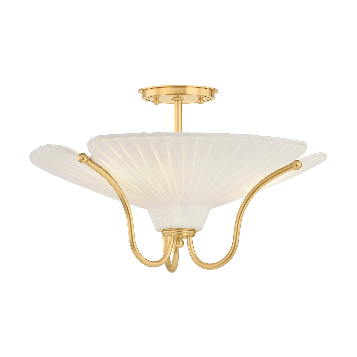 Hudson Valley Gerhard 3-Light Semi-Flush Mount Aged Brass