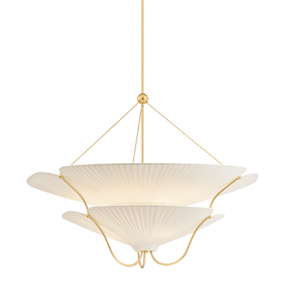 Hudson Valley Gerhard 9-Light Chandelier Aged Brass