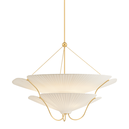 Hudson Valley Gerhard 9-Light Chandelier Aged Brass