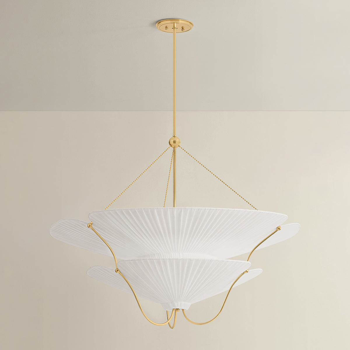 Hudson Valley Gerhard 9-Light Chandelier in Aged Brass, alternate view 1