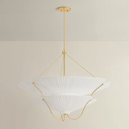 Hudson Valley Gerhard 9-Light Chandelier in Aged Brass, alternate view 1