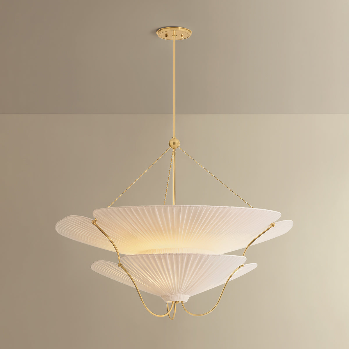 Hudson Valley Gerhard 9-Light Chandelier in Aged Brass, alternate view 2
