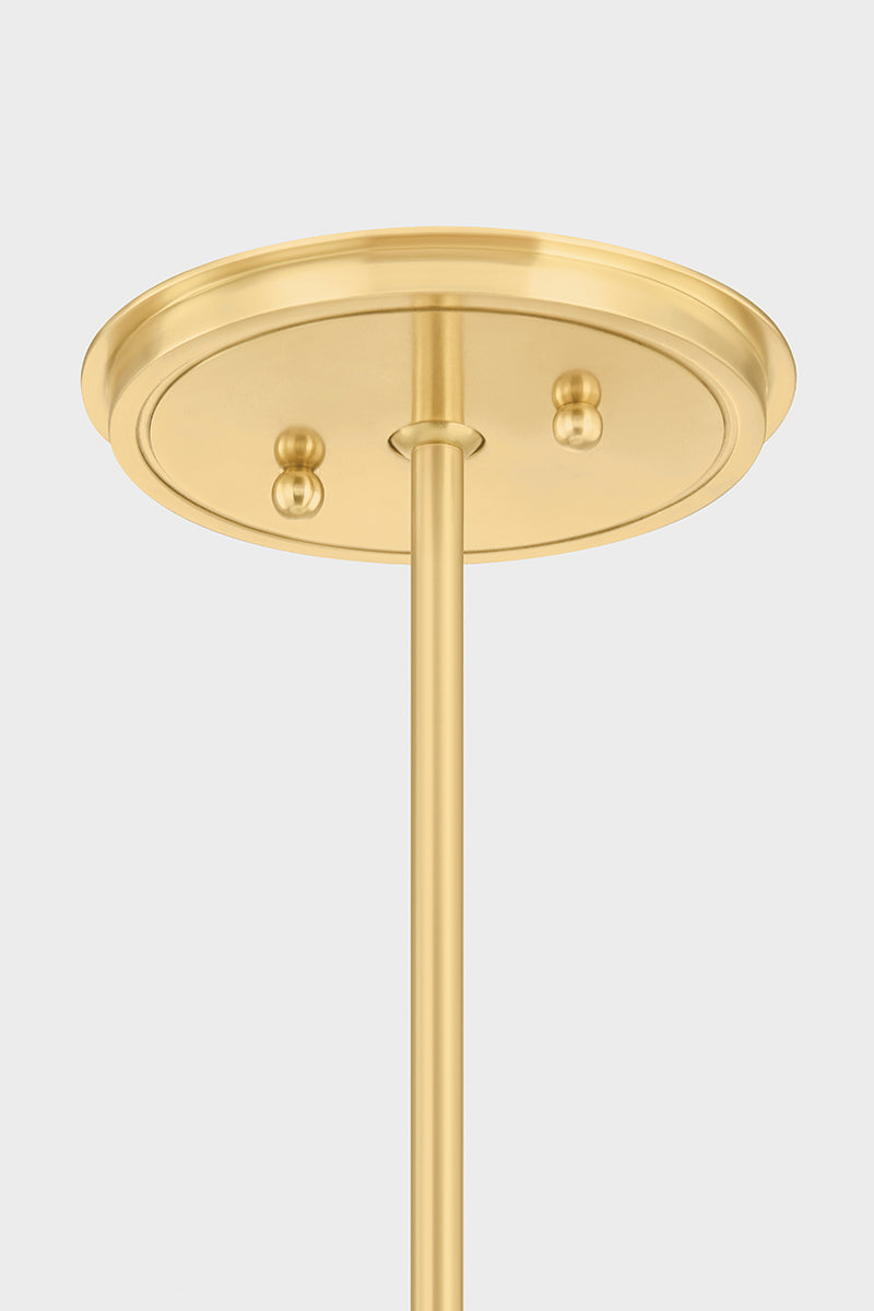 Hudson Valley Gerhard 9-Light Chandelier in Aged Brass, room setting 1