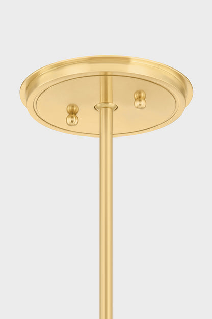 Hudson Valley Gerhard 9-Light Chandelier in Aged Brass, room setting 1