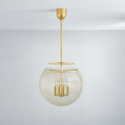 Hudson Valley Gill 4-Light Pendant in Aged Brass, alternate view 1