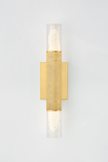 Hudson Valley Glen Cove 2-Light Wall Sconce in Aged Brass, room setting 1